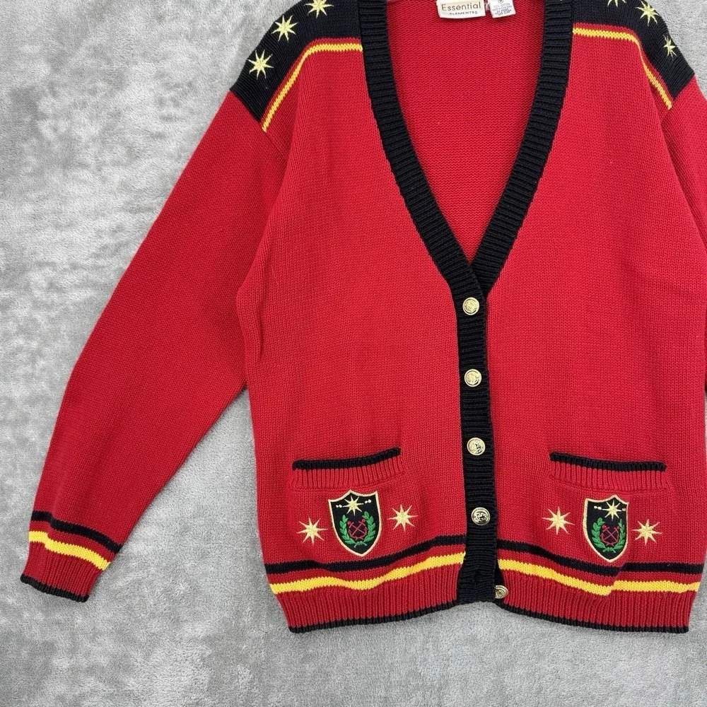 Vintage Essential Elements Sweater Womens Size M Nautical Sailor Anchor Heritage